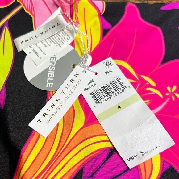 Trina Turk Swim Women's Monaco Hipster Floral Reversible Swim Bottom Size 4. NWT - Picture 14 of 15